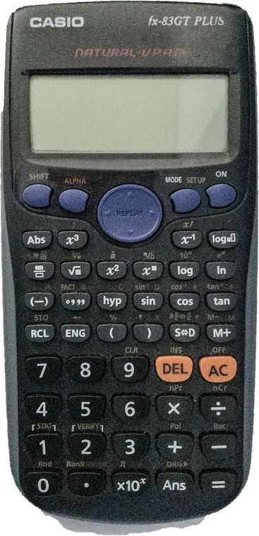 Casio fx-83GT Plus, a typical GCSE scientific calculator